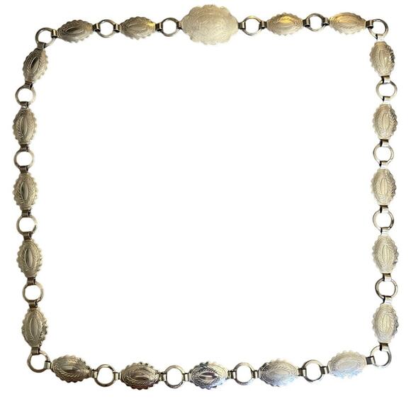 Vintage Accessories - Vintage Concho Belt Silver Small Conchos Fits XS through Large